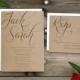 PRINTED Country Rustic Wedding Invitation Package, Printed Rsvp w/ Envelopes, Rustic Wedding Invitations, Envelope Address Printing, Western