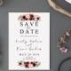 Save the date Template printable, Save the date postcard Template, Marsala Save the date, Burgundy Save the date postcard Template, FL16