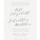 Melia: Custom PDF Printable Wedding Invitation in Slate, Handwritten Calligraphy Invitation, Minimalist Wedding Suite, Fine Art Wedding