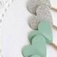 Silver And Mint Cupcake Toppers, Baby Shower Party Picks, Heart Toothpicks, Birthday Party Food Picks, Mint Green Wedding