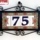 Modern house numbers, Address plaques, House number, House number tiles, Front porch decor, Rustic address sign, Front door sign 2 digits - $48.77 USD
