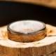 Mens Wedding Band Whiskey Barrel Ring w/ Antler Lining - Staghead Designs
