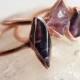 Alternative Engagement Ring // Amethyst and Copper Electroformed Rings /// Raw Stone Ring /// Inner Peace Stone Ring /// Boho Jewelry