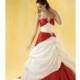 Red & White Sweetheart Beading Taffeta Ball Gown Chapel Train Bridal Attire In Canada Wedding Dress Prices - dressosity.com