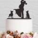 Wedding Cake Topper,Bride And Groom Cake Topper With Dog,Couple Cake Topper,Custom Cake Topper,Dog Cake Topper,Rustic Cake Topper