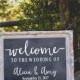 Welcome to the Wedding of Decal, Wedding Decor, Wedding Established, Rustic Wedding Decor, Rustic Wedding Sign, Wedding Welcome Sign, Custom