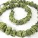 Christmas gift for women mom Forest green serpentine necklace Woodland jewelry olive green gemstone necklace chunky beads 25" long strand