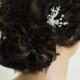 Small crystal rhinestone wedding hair pin, flower bridal hair accessory, wedding hair accessory