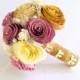 Dusty rose and gold paper bouquet