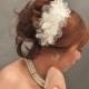 Romantic Ivory Flowery headpiece / Hair fascinator / Bridal Headpiece / Bridal accessories