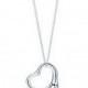 2016 New Popular High-end Jewelry Silver Jewelry Necklace Silver Plated Heart Pendant Necklace X2