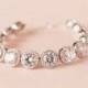 Bridal Bracelet, Crystal Wedding Bracelet, Bridal Jewelry, Simple Bracelet, Round Halo Bracelet, Swarovski, Reese Halo Crystal Bracelet