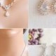 Rose Gold Wedding Jewelry SET, Bridal Necklace, Crystal Flower Leaf Necklace, Wedding Earrings, Bridal Dangle Earrings, Necklace SET, IRIS
