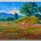Small landscape painting Original painting Spring landscape Landscape acrylic Original landscape Landscape field Impresionist Canvas acrylic