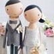 Wedding Cake Topper/Wooden Cake Topper/Rustic Wedding Cake Topper/Cake Topper/Wooden Peg Doll/Personalized/Boho wedding cake topper