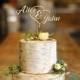 First Names Wood Cake Topper - Wedding Cake Topper