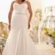 Charming Plus Size Chiffon A-Line Sweetheart Sweep Train Wedding Dress With Beading - dressosity.com