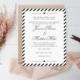 Striped Wedding Invitation Template, Printable Wedding Invitation, Modern Carnival Stripes Editable PDF Template Download - DIY You Print - $8.00 USD
