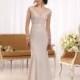 Style D2124 by Essense of Australia - Illusion Chapel Length Floor length LaceTulle Long sleeve Sheath Dress - 2017 Unique Wedding Shop