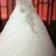 Ball Gown Sweetheart Crystal Wedding Dress With Beading Pleats