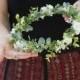 Flower crown wedding, baby's breath crown, white floral crown, flower headband, bridal headpiece