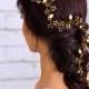 Bridal headpiece Wedding head piece Wedding hair vine Bridal hairpiece Tiara headband woman Wedding hair band Grecian gold leaf hair vine