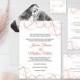 Wedding Invitation Suite Templates, Coral Swrils Wedding Invitation Kits, Printable Wedding Invitation, DIY Suite Templates, DIY You Print - $20.00 USD