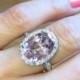 Morganite & Diamond Halo Engagement Ring Oval 4.31ct Center VVS Morganite  Genuine Diamonds  Halo 14k Gold Anniversary Pristine Custom Rings