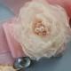 Wedding Wrist Corsage, Pink Bridal Corsage, Fabric Corsage, bridesmaids flower, Bridal Accessory, Corsage, Bracelet, wedding accessories