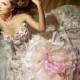Ball Gown Silk Wedding dress. Princess Bridal Dress. Fluffy Wedding Gown. Sweatheart Bridal Gown. Lace Corset.