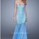 Sky Blue Gigi 21324 - Sheer Dress - Customize Your Prom Dress