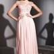 Glamour Sheath-Column V-Neck Floor Length Chiffon Prom Dress with Beading COSF14028 - Top Designer Wedding Online-Shop