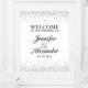 Wedding welcome sign (PRINTABLE FILE) - Silver wedding welcome sign - Welcome sign wedding - Welcome to our wedding sign W002