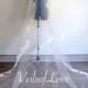 CATHEDRAL LACE wedding Veil // appliqué edge, Ivory, white colors, floor veils, chapel, royal, traditional classical veil white, floating