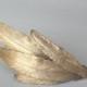 Feather hair clip brass barrette plume vintage style wedding hair accessory bridal large