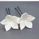 25% OFF Wedding accessories, bridal hair pin, white flowers with Swarovski crystals