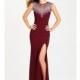 Scoop Neck Mild Prom Gown With Beading And Keyhole - dressosity.com