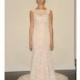 Simone Carvalli - 2014 - Style 90199 Sleeveless Blush Lace Sheath Wedding Dress with Illusion Bateau Neckline - Stunning Cheap Wedding Dresses