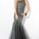 Jovani 30130 One-Shoulder Allover Sequined Trumpet Dress With Godets - Jovani Mermaid Prom Long One Shoulder Dress - 2017 New Wedding Dresses