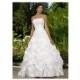 Ball-Gown Strapless Floor-Length Taffeta Wedding Dress With Ruffle Beading - Beautiful Special Occasion Dress Store