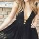Cute Black Lace Homecoming Dress,A Line Party Dresses,V Neck Homecoming Dresses Sold By SeventeenProm