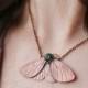 Moth Necklace, Butterfly Copper Pendant, Copper Realistic Moth Jewelry, Nature Lover Pendant, Butterfly Moth Insect Pendant Wildlife Pendant