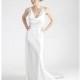 Cowl Neck Sheath/ Column Asymmetric Waist Elastic Silk Like Satin Floor Length Bridesmaid Gowns With Ruching - Compelling Wedding Dresses