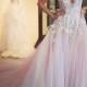 Elegant Lace V-Neck Long Prom Formal Evening Party Dresses 3021054