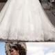 Elegant Free Custom Lace Short Sleeves Gorgeous Popular Wedding Dress, WD0096