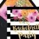 BACHELORETTE PARTY INVITATION Black White Stripe Bridal Shower Invites Gold Glitter Flower Wedding Hens Free Shipping Or DiY Printable- Mady