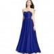 Royal_blue Azazie Lilou - Sweetheart Back Zip Floor Length Chiffon And Lace Dress - Charming Bridesmaids Store
