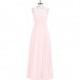 Blushing_pink Azazie Marie - Floor Length Scoop Chiffon And Lace Side Zip - Cheap Gorgeous Bridesmaids Store