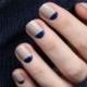 Navy And Beige Nails