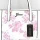AUTHENTIC NEW NWT GUESS SONJA PINK WHITE TOTE BAG PURSE & WALLET